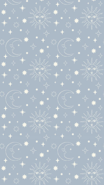 Celestial Sun and Moon Phases Spiritual Aesthetic Minimalist Wallpaper