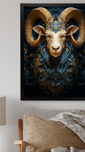 Stunning Capricorn Zodiac Earth Sign and Ambition Spiritual Art Wallpaper