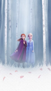 Anna and Elsa Frozen 2 Aesthetic Forest Mobile Wallpaper