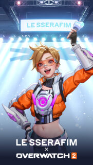 Tracer LE SSERAFIM Overwatch 2 Mobile Wallpaper