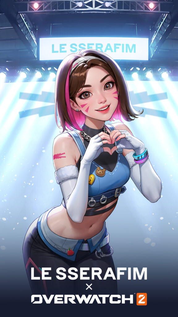 D.Va Overwatch LE SSERAFIM Mobile Wallpaper
