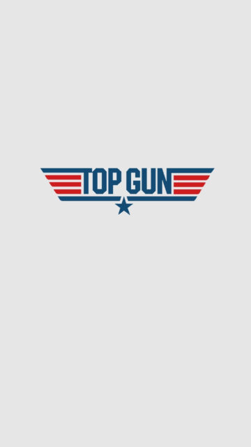 Minimalist Top Gun Logo Mobile Wallpaper