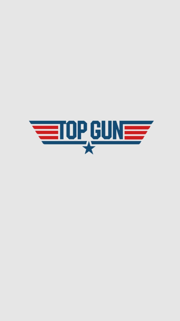 Minimalist Top Gun Logo Mobile Wallpaper