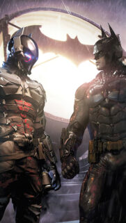 Batman and Arkham Knight Confrontation Mobile Wallpaper