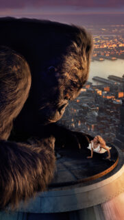 Giant Ape and Woman on Skyscraper Mobile Wallpaper