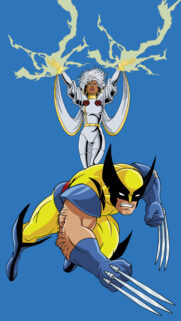 Wolverine and Storm X-Men 97 Digital Illustration Mobile Wallpaper