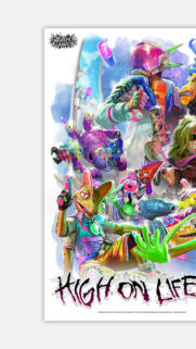 High on Life Vibrant Alien Chaos Mobile Wallpaper