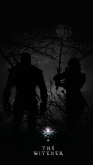 The Witcher Dark Silhouette Mobile Wallpaper