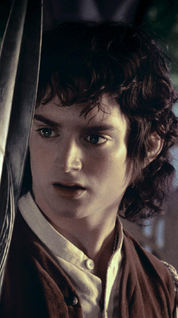 Elijah Wood as Frodo Baggins Close-up Portrait Mobile Wallpaper
