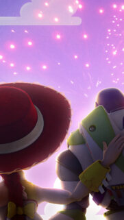Jessie and Buzz Lightyear Fireworks Mobile Wallpaper