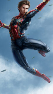 Spider-Man Iron Spider Suit High Resolution Mobile Wallpaper