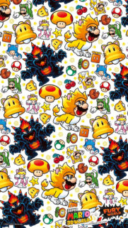 Super Mario 3D World + Bowser’s Fury Seamless Mobile Wallpaper