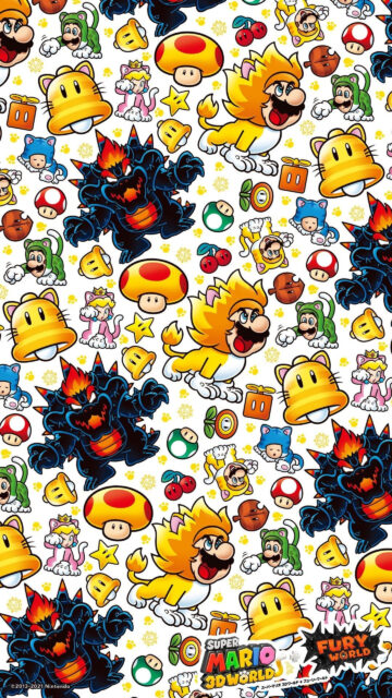 Super Mario 3D World + Bowser's Fury Seamless Mobile Wallpaper