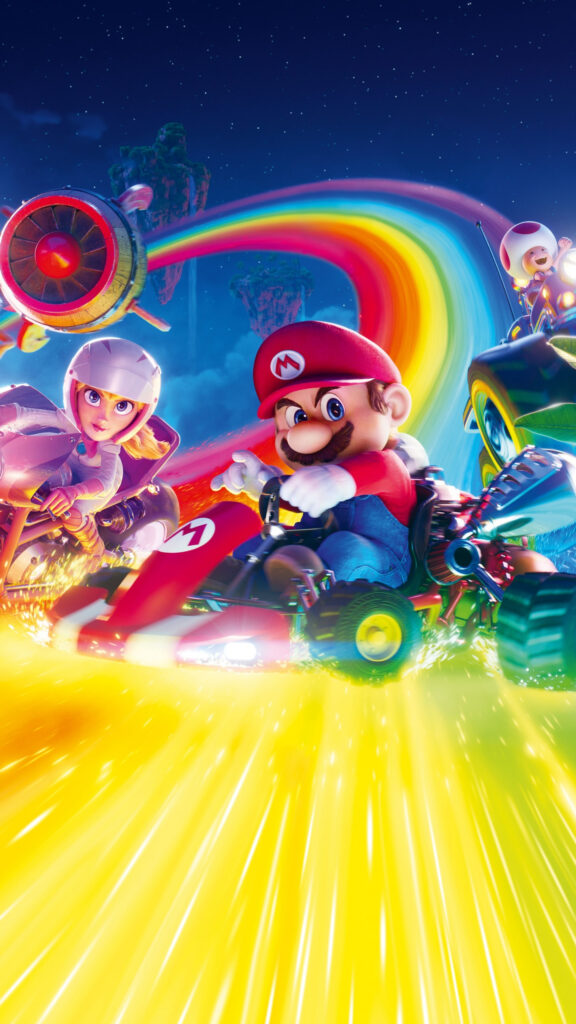 Super Mario Kart Action Scene 4K Wallpaper