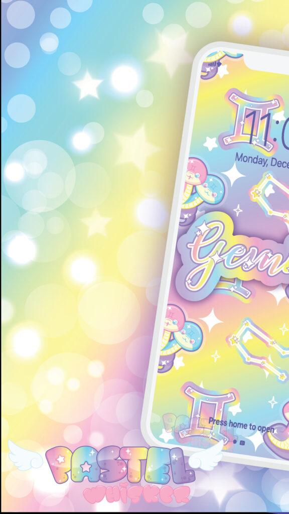 Gemini Zodiac Air Sign Aesthetic Celestial Twin Stars Wallpaper