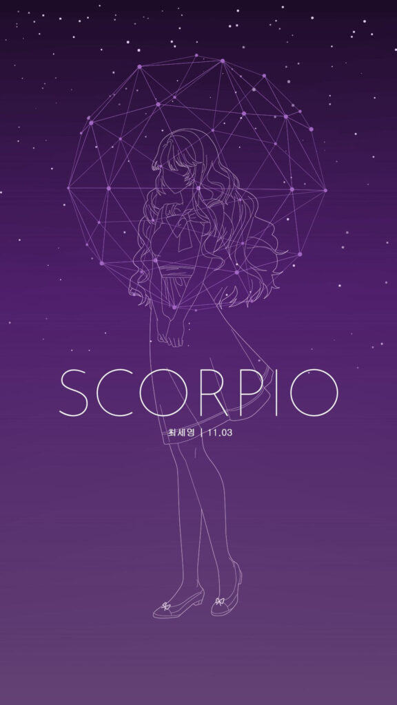 Minimalist Scorpio Zodiac Sign Aesthetic Art Phone Wallpaper