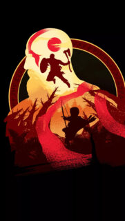 Kratos and Atreus God of War Minimalist Mobile Wallpaper