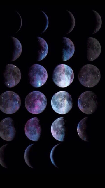 Mystical Lunar Cycle and Moon Phases Energy Spiritual Wallpaper