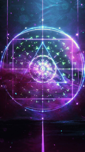 Sacred Geometry Spiritual Energy Awakening and Cosmic Mandala Wallpaper