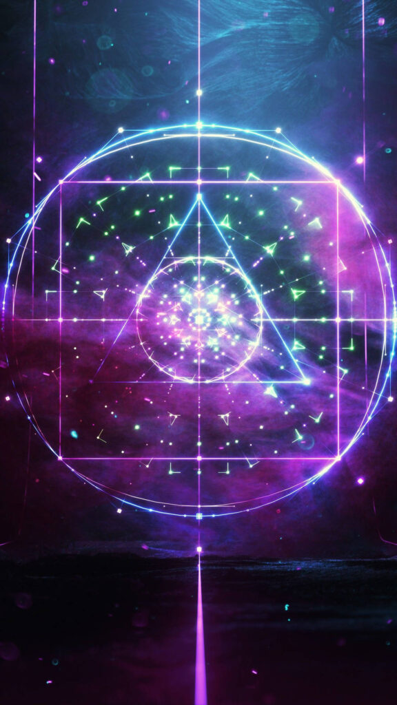 Sacred Geometry Spiritual Energy Awakening and Cosmic Mandala Wallpaper