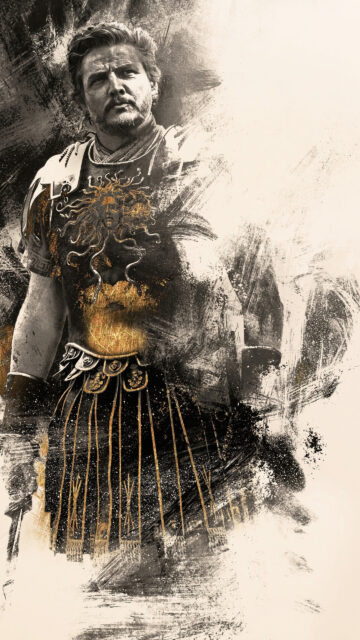 Gladiator Warrior Stylized Pedro Pascal 4K Mobile Wallpaper