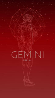 Gemini Zodiac Sign Aesthetic Air Element Minimalist Red Gemini Wallpaper