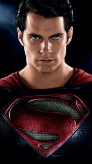 Superman Chest Logo Cinematic Portrait Mobile Wallpaper