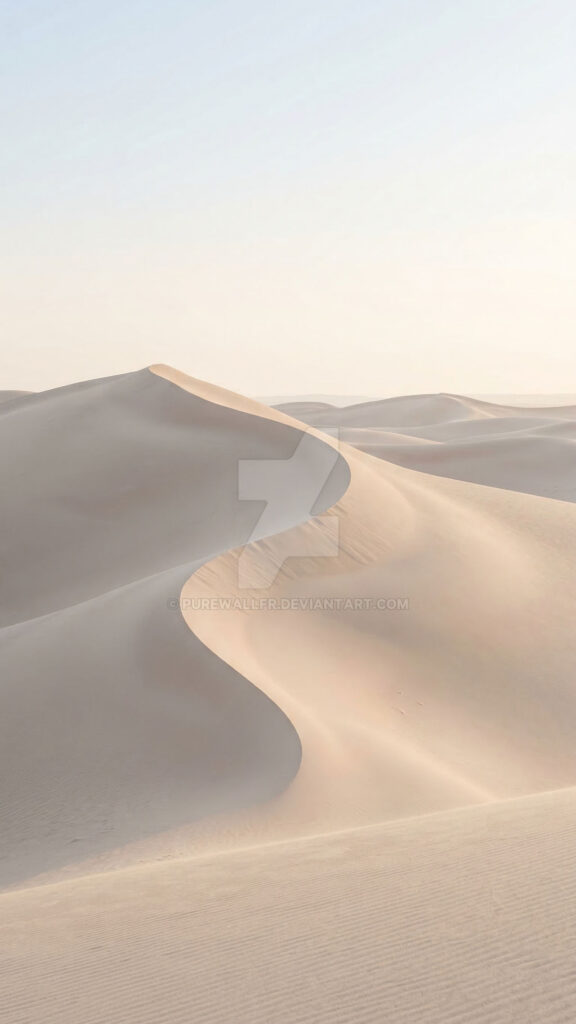 Minimalist Golden Desert Sands Vertical Mobile Wallpaper