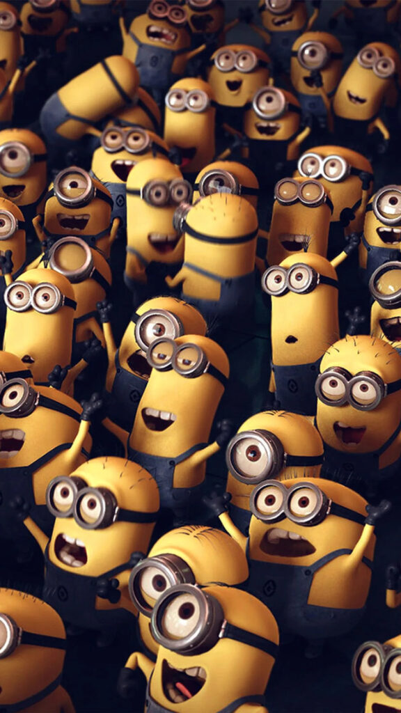Minions Crowd High Definition Mobile Wallpaper