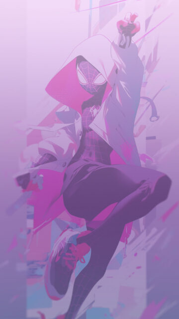 Miles Morales Spider-Man Hooded Jacket Dynamic Mobile Wallpaper
