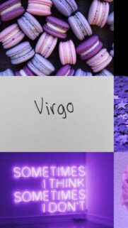 Virgo Zodiac Aesthetic Purple Manifestation Energy Wallpaper