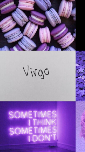 Virgo Zodiac Aesthetic Purple Manifestation Energy Wallpaper
