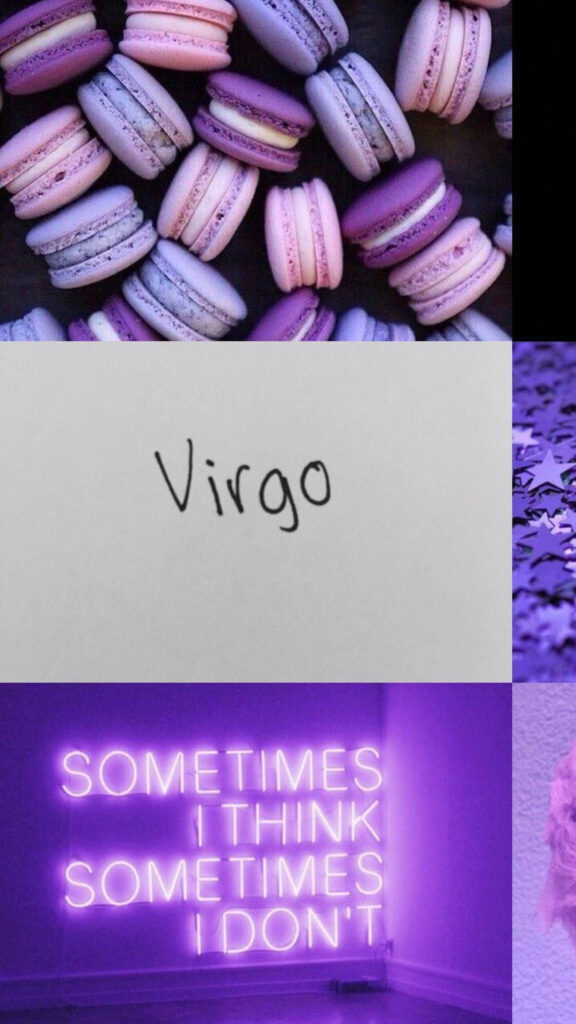 Virgo Zodiac Aesthetic Purple Manifestation Energy Wallpaper