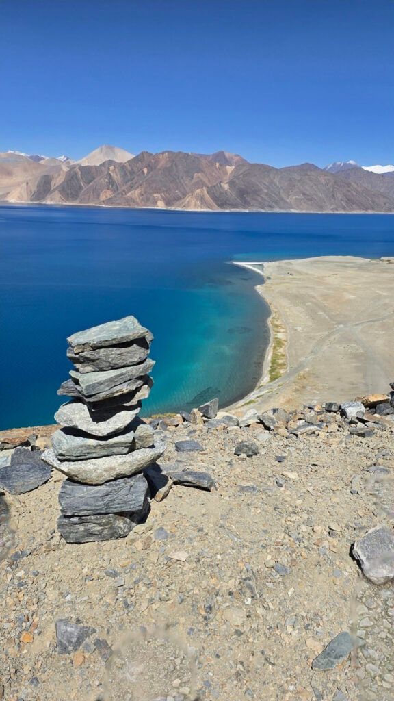 Stunning Pangong Lake Mountain Scenery Mobile Wallpaper