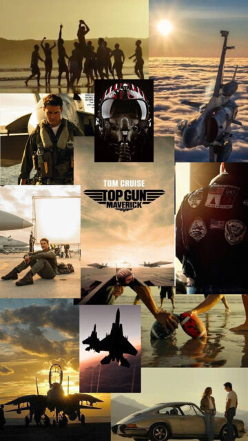 Top Gun Maverick Aesthetic Collage Mobile Wallpaper
