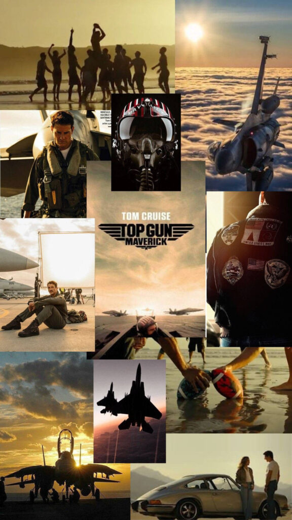 Top Gun Maverick Aesthetic Collage Mobile Wallpaper