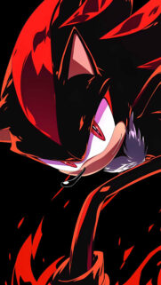 Shadow the Hedgehog Dark Red Aesthetic Mobile Wallpaper