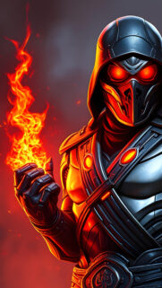 Scorpion Ninja Warrior Fire Fighter Mobile Wallpaper