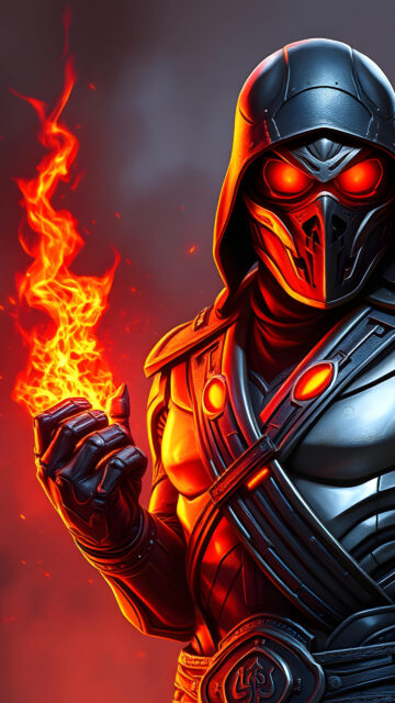 Scorpion Ninja Warrior Fire Fighter Mobile Wallpaper