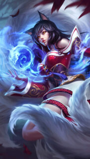 Ahri League of Legends Fantasy Art Mobile Wallpaper
