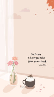 Self Care and Manifestation Daily Affirmation Aesthetic Phone Wallpaper