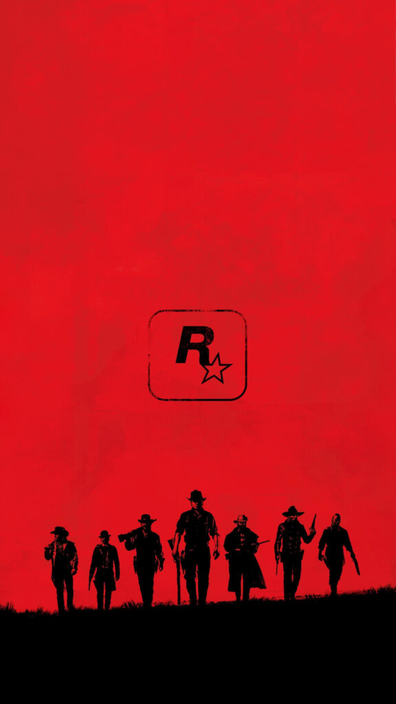 Red Dead Redemption 2 Silhouette Mobile Wallpaper