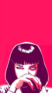 Minimalist Mia Wallace Pulp Fiction Style Mobile Wallpaper