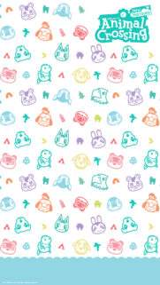 Animal Crossing New Horizons Pastel Pattern Mobile Wallpaper
