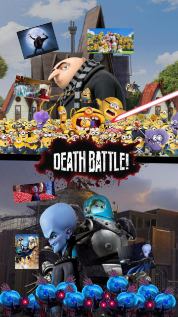 Gru vs. Megamind Death Battle Mobile Wallpaper