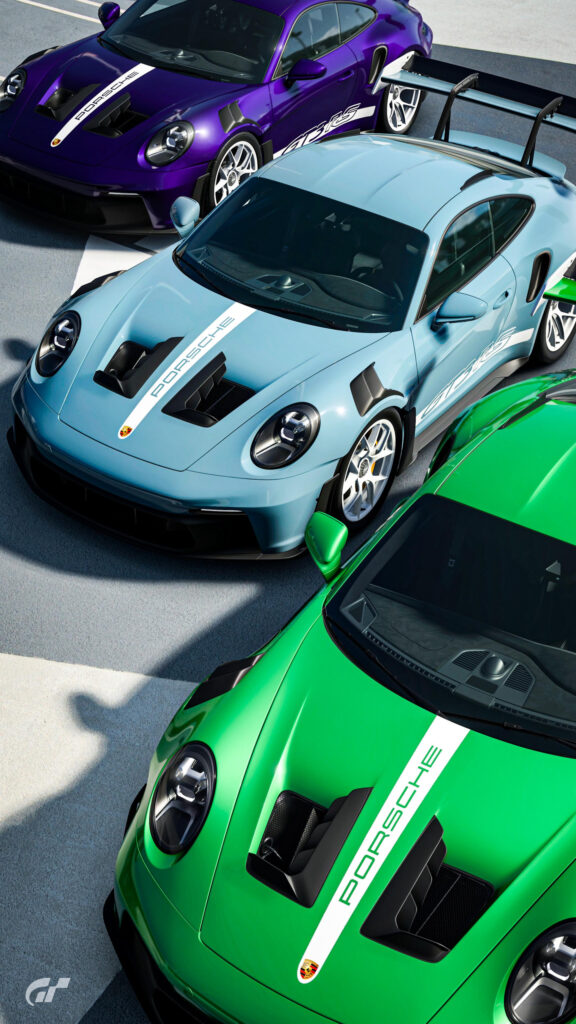 Porsche 911 GT3 RS Trio High Definition Mobile Wallpaper
