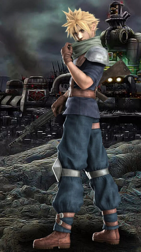 Final Fantasy Soldier Cloud Strife Art Mobile Wallpaper