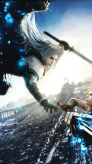 Final Fantasy VII Remake Sephiroth and Cloud Duel Mobile Wallpaper
