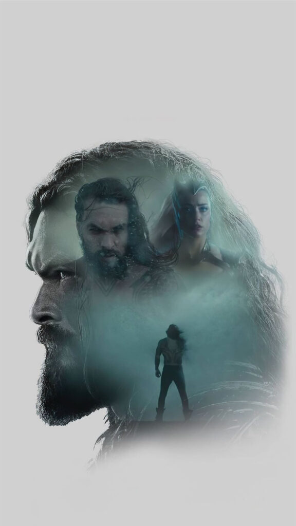Aquaman Double Exposure Jason Momoa Mobile Wallpaper