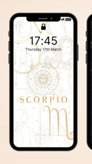 Mystic Scorpio Zodiac Constellation and Celestial Astrology Art Wallpaper